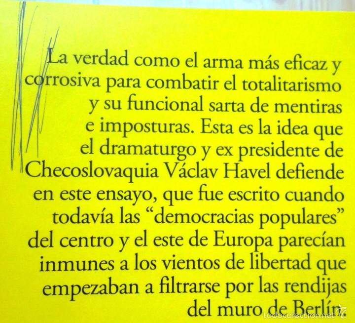Libros de segunda mano: El poder de los sin poder V&aacute;clav Havel Ediciones Encuentro 2011 Literatura prohibida - Foto 2