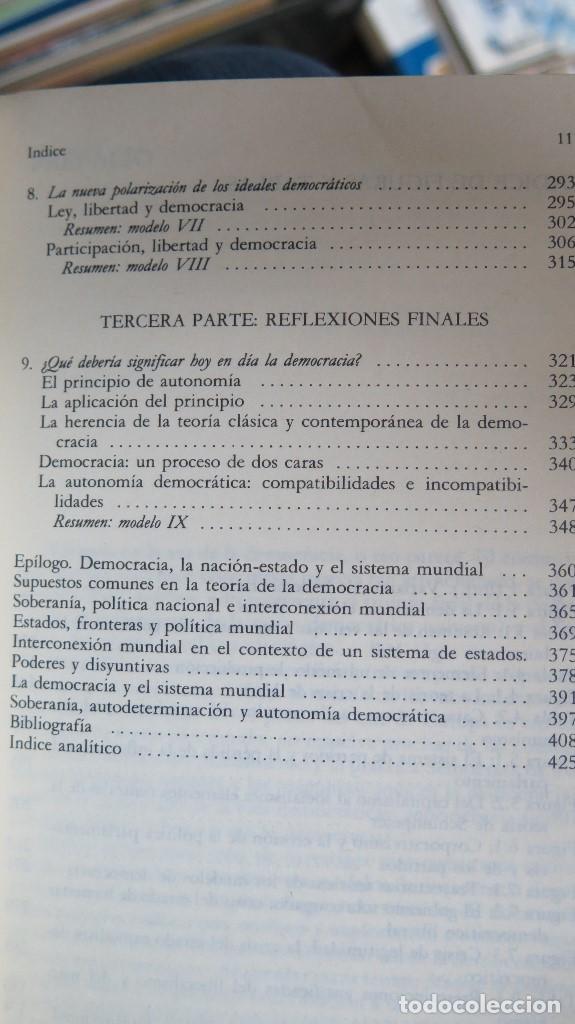 Libros de segunda mano: MODELOS DE DEMOCRACIA. DAVID HELD - Foto 4