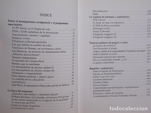 Libros de segunda mano: Jaque a la progrefarsa. El pacte de porgr&eacute;s en el poder. Joan Font Rossell&oacute;, Mallorca, 2003 - Foto 3