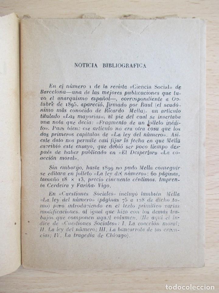 Libros de segunda mano: La ley del n&uacute;mero, de Ricardo Mella - Foto 5