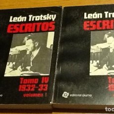 Libros de segunda mano: LEON TROTSKY. ESCRITOS. TOMO IV, VOLUMEN 1 Y VOLUMEN 2. 1932-1933. Lote 130015311