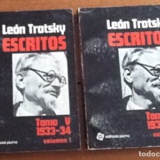 Libros de segunda mano: LEON TROTSKY. ESCRITOS. TOMO V, VOLUMEN 1 Y 2. 1933-1934. Lote 130124779