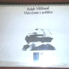 Libros de segunda mano: MARXISMO Y POLÍTICA (COPIA) POR RALPH MILIBAND DE ED. SIGLO VEINTIUNO EN BARCELONA 1977. Lote 130557070