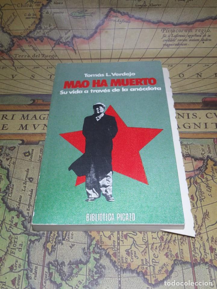 Libros de segunda mano: MAHO HA MUERTO- SU VIDA A TRAV&Eacute;S DE LA AN&Eacute;CDOTA- TOM&Aacute;S L. VERDEJO- EDICIONES PICAZO 1976