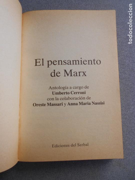 Libros de segunda mano: EL PENSAMIENTO DE MARX - Foto 2