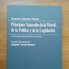 Libros de segunda mano: PRINCIPIOS NATURALES DE LA MORAL DE LA POLITICA Y DE LA LEGISLACION FRANCISCO MARTINEZ MARINA TOMO 2. Lote 159901034