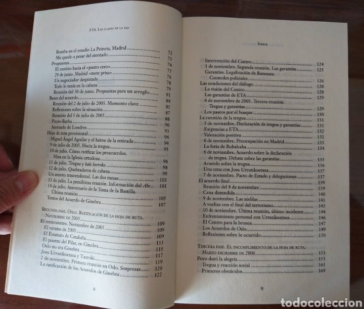 Libros de segunda mano: ETA LAS CLAVES DE LA PAZ. CONFESIONES DE UN NEGOCIADOR. J. EGUIGUREN. L. R. AIZPEOLEA. 2011. - Foto 4 - 298094938