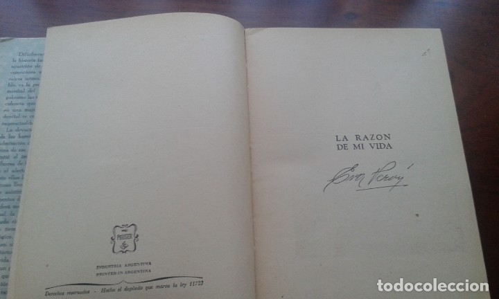 Libros de segunda mano: LA RAZ&Oacute;N DE MI VIDA. EVA PER&Oacute;N - Foto 4
