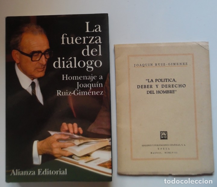 Second hand books: Ruiz-Gim&eacute;nez. La pol&iacute;tica ...firmado por Joaqu&iacute;n Ruiz-Gim&eacute;nez a Alfredo S&aacute;nchez Bella +tomo homenaje
