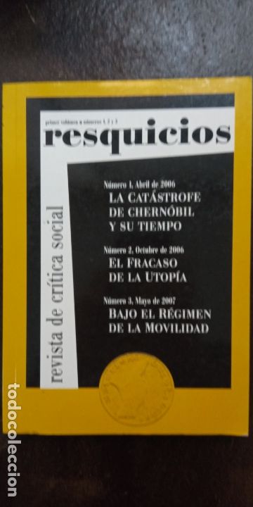 Gebrauchte B&uuml;cher: VV.AA.: Resquicios. Revista de cr&iacute;tica social. vols. 1, 2 y 3