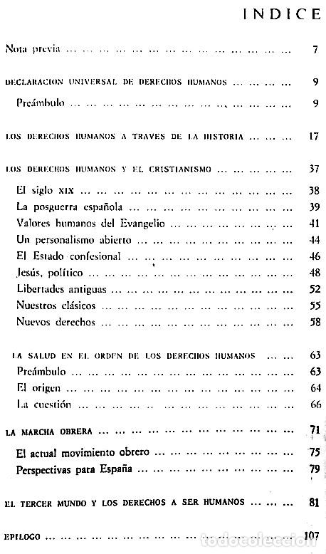 Libros de segunda mano: Los Derechos Humanos - Jacinto Candelas - Foto 3