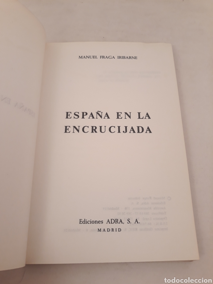 Libros de segunda mano: Espa&ntilde;a en la encrucijada. Ediciones Adra. - Foto 3