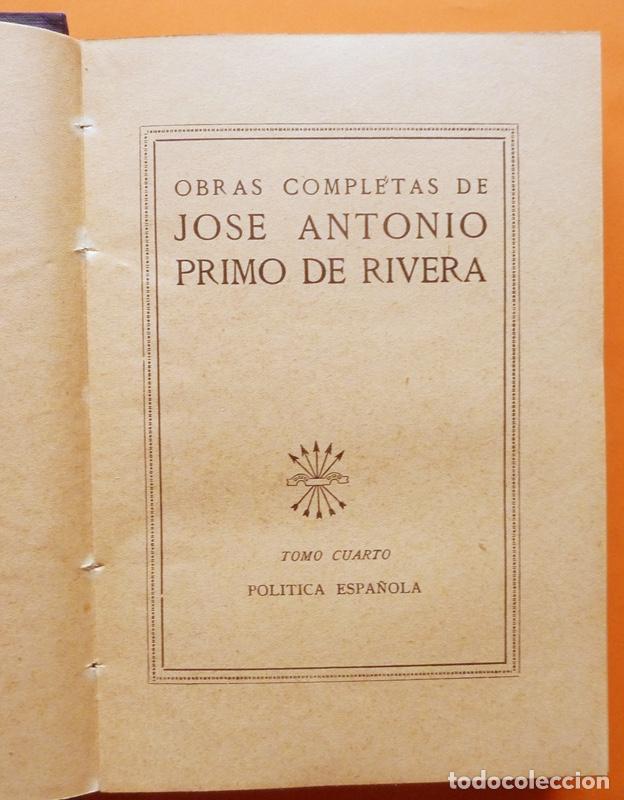 obras completas tomo iv - josé antonio primo de - Comprar Libros de