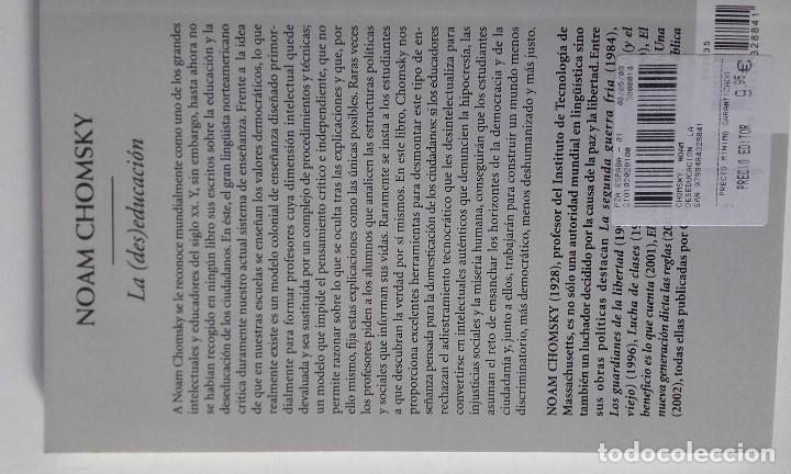 Libros de segunda mano: La (des)educaci&oacute;n. Noam Chomsky - Foto 2