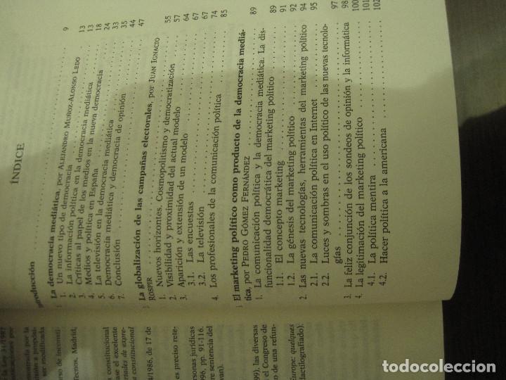 Libros de segunda mano: Muñoz Alonso, Rospir - Democracia mediática y campaña electoral. Ariel 1999 - Foto 3 - 236081740