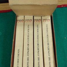 Libros de segunda mano: CONGRES DE CULTURA CATALANA. 4 VOLUMS. RESOLUCIONS, MANIFEST I DOCUMENTS.. Lote 236693170