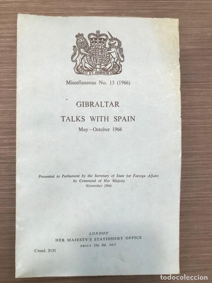 Libros de segunda mano: Gibraltar Talks with Spain May- October 1966 - Foto 1