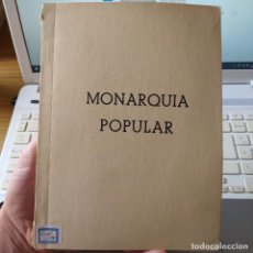 Libros de segunda mano: CARLISMO. MONARQUIA POPULAR, JOSE MARIA VALIENTE, 1960. TAPA BLANDA. 66 PAGINAS.. Lote 251523710