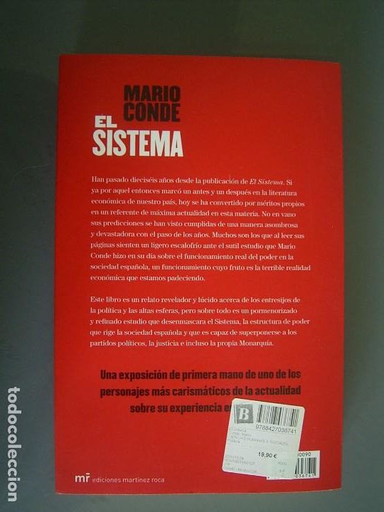 Libros de segunda mano: EL SISTEMA Mi experiencia del poder - Mario Conde - Foto 2