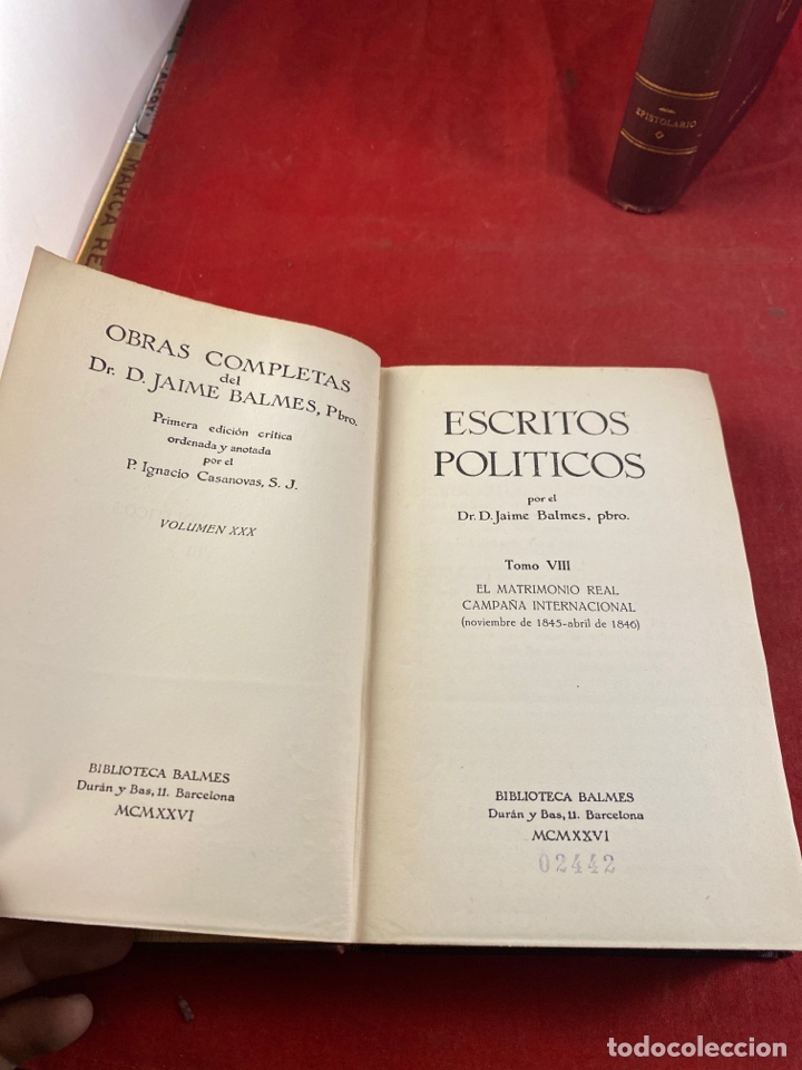 Libros de segunda mano: BALMES. Escritos Pol&iacute;ticos - Foto 5