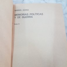 Libros de segunda mano: MANUEL AZAÑA MEMORIAS POLÍTICAS Y DE GUERRA. Lote 265170114