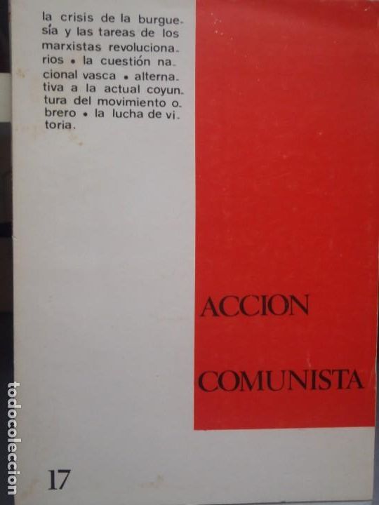 Libri di seconda mano: ACCION COMUNISTA N&ordm;17 - 1976