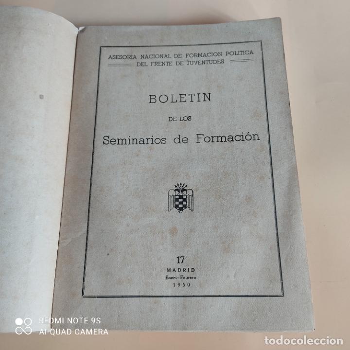 Gebrauchte B&uuml;cher: BOLETIN DE LOS SEMINARIOS DE FORMACION. 1950. ASESORIA NACIONAL DE FORMACION POLITICA. 219 PAGS.