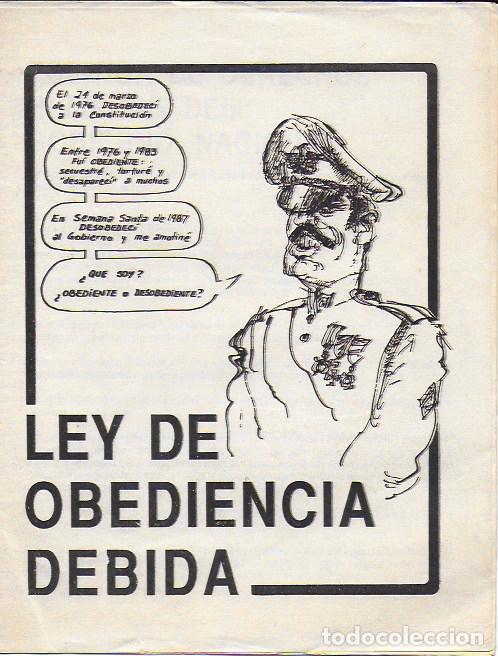 Ley De Obediencia Debida. - Comprar Libros De Política En Todocoleccion ...