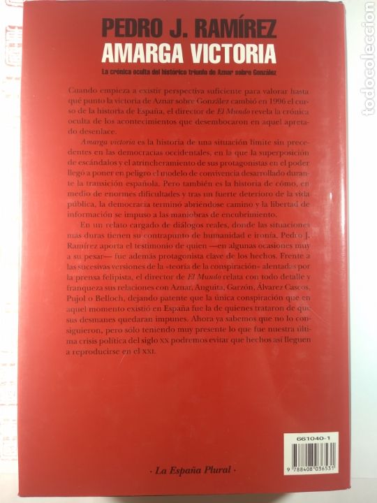 Libros de segunda mano: Amarga victoria. Pedro J. Ram&iacute;rez - Foto 2