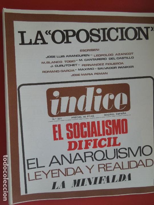 Gebrauchte B&uuml;cher: INDICE REVISTA N&ordm; 227 - EL ANARQUISMO LEYENDA Y REALIDAD - 01-1968