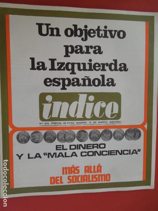 Gebrauchte B&uuml;cher: INDICE REVISTA N&ordm; 243 - UN OBJETIVO PARA LA IZQUIERDA ESPA&Ntilde;OLA - 03-1969