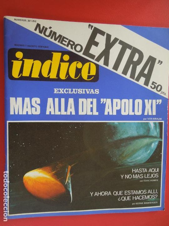Libros de segunda mano: INDICE REVISTA N&ordm; 251-252 - EXTRA DOBLE - LLEGADA A LA LUNA MAS ALLA DEL APOLO XI - 08-1969