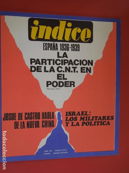 Livres d'occasion: INDICE REVISTA N&ordm; 261 - 1936-1939 LA PARTICIPACION DE LA C.N.T. EN EL PODER - 01-1970