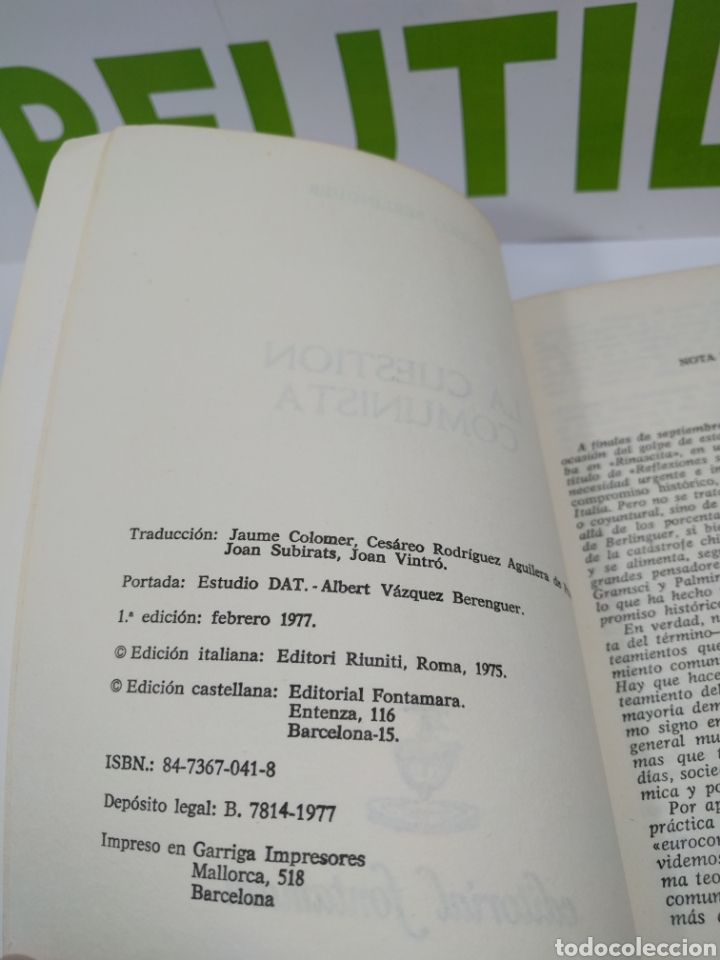 Libros de segunda mano: La cuestión comunista. Enrico Berlinguer. Editorial Fontamara. - Foto 4 - 303380623