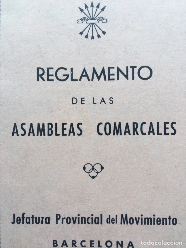 Second hand books: Reglamento Asambleas Comarcales. Falange