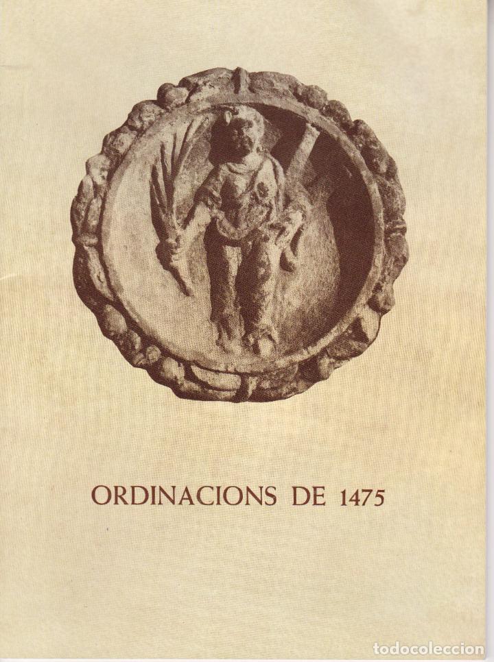 Libros de segunda mano: OPUSCLE - ORDINACIONS DE 1475 &ndash; MUNTATGE A CURA DE FRANCESC D'A. MARC&Egrave; &ndash; 1975