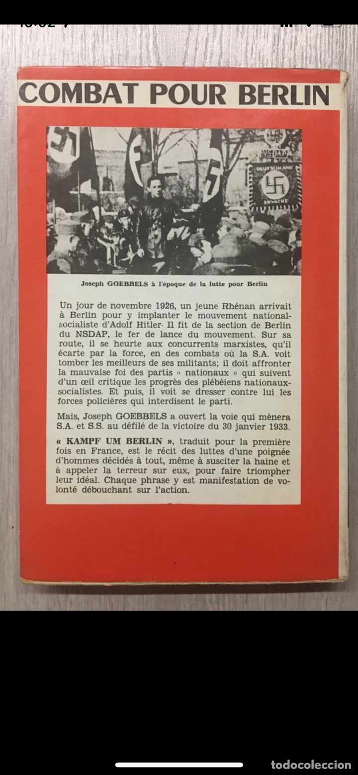 Libros de segunda mano: COMBAT POUR BERLIN / Joseph Goebbels - Foto 2