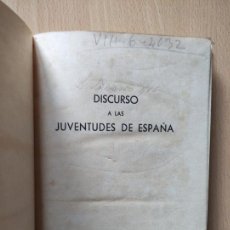 Libros de segunda mano: DISCURSO A LAS JUVENTUDES DE ESPAÑA – RAMIRO LEDESMA RAMOS 1939 293P 21X15