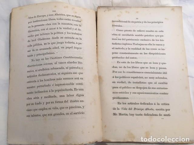 Libros de segunda mano: Cuestiones constitucionales -W.E.Gladstone (1881) - Foto 3