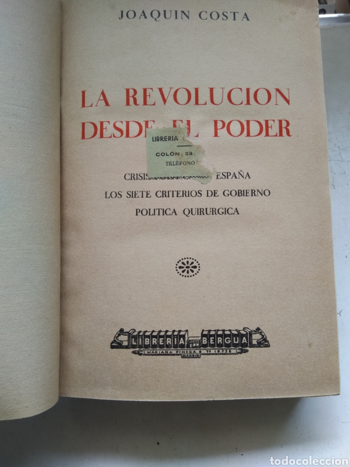 Libros de segunda mano: LA REVOLUCI&Oacute;N DESDE EL PODER/JOAQU&Iacute;N COSTA - Foto 2