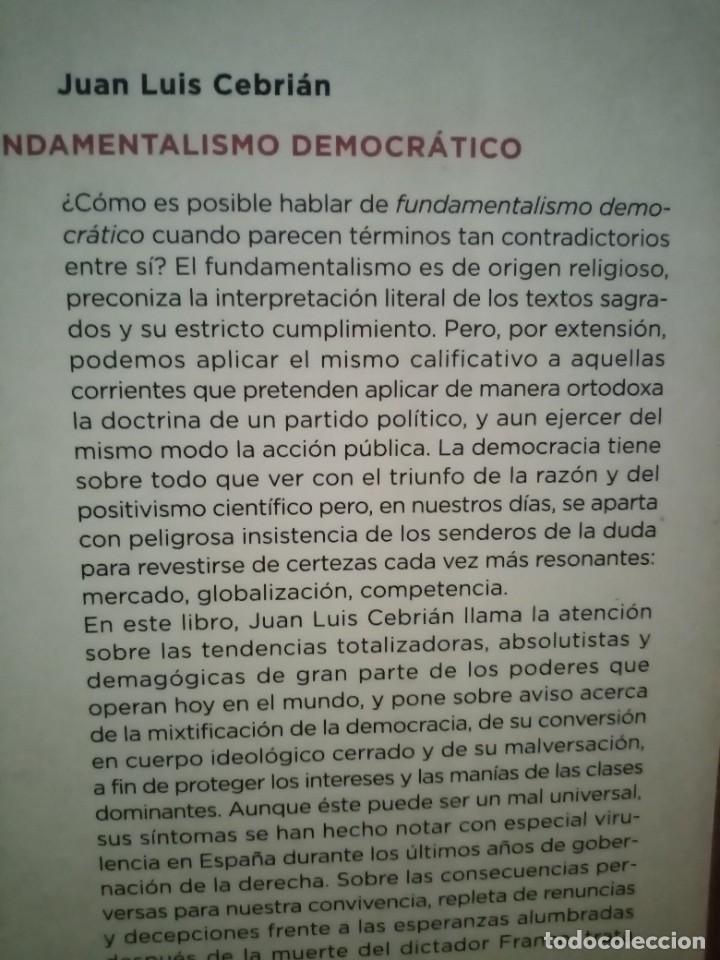 Libros de segunda mano: EL FUNDAMENTALISMO DEMOCR&Aacute;TICO - Foto 4