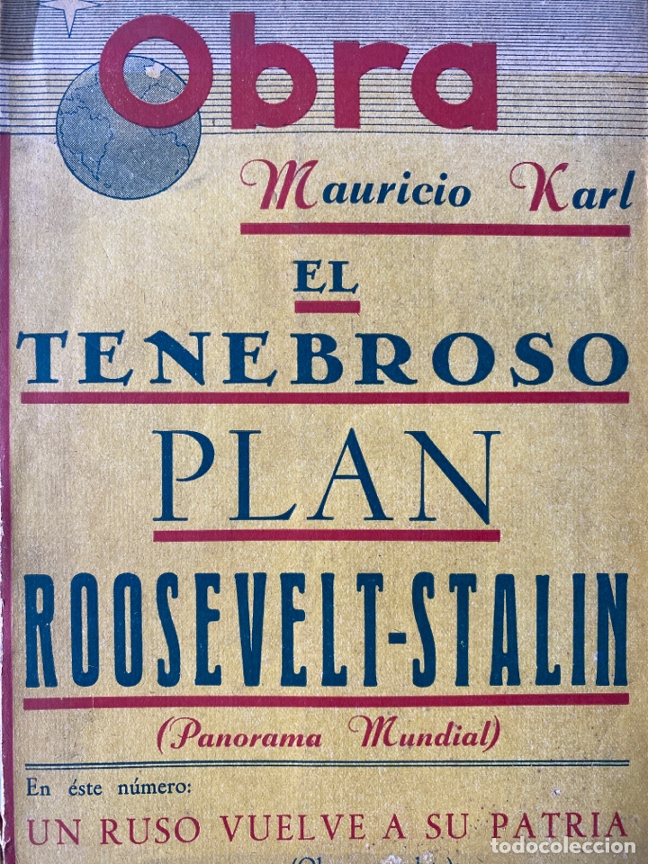 Livros em segunda m&atilde;o: EL TENEBROSO PLAN DE ROOSEVELT - STALIN / Karl