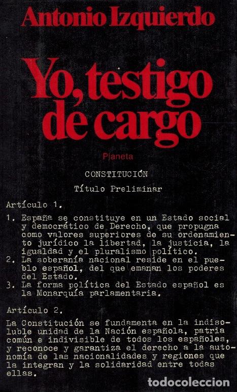Libros de segunda mano: YO TESTIGO DE CARGO - Foto 1
