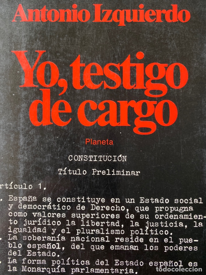 Libros de segunda mano: YO, TESTIGO DE CARGO / Izquierdo - Foto 1