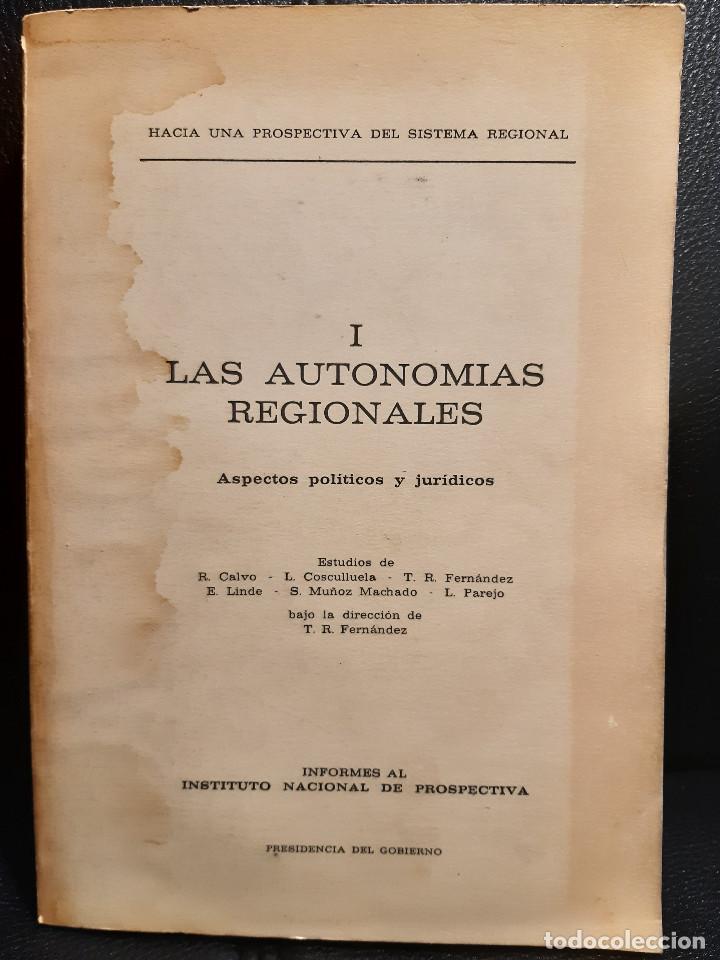 Second hand books: LAS AUTONOMIAS REGIONALES I - LIBRO - CIENCIAS POLITICAS - 1977 - VER DESCRIPCION