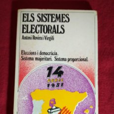 Libros de segunda mano: ELS SISTEMES ELECTORALS - CATALA. Lote 342130123