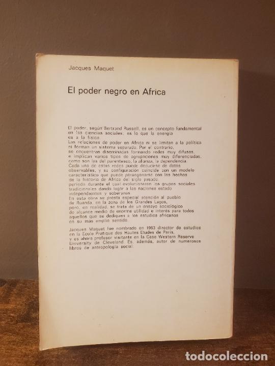 Libros de segunda mano: EL PODER NEGRO EN &Aacute;FRICA. JACQUES MAQUET. - Foto 2