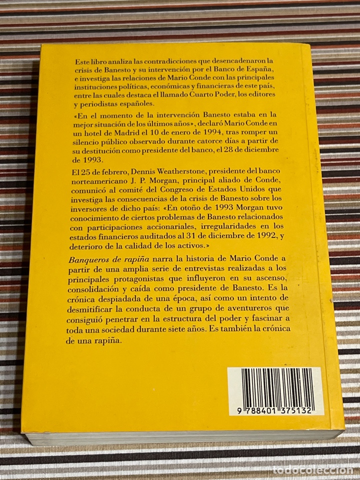 Libros de segunda mano: Banqueros de rapi&ntilde;a. Ernesto Ekaizer. - Foto 2