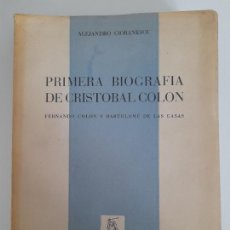 Libros de segunda mano: CIORANESCU, ALEJANDRO, PRIMERA BIOGRAFÍA DE CRISTÓBAL COLON, ED. AULA DE CULTURA DE TENERIFE, 1960. Lote 348920310