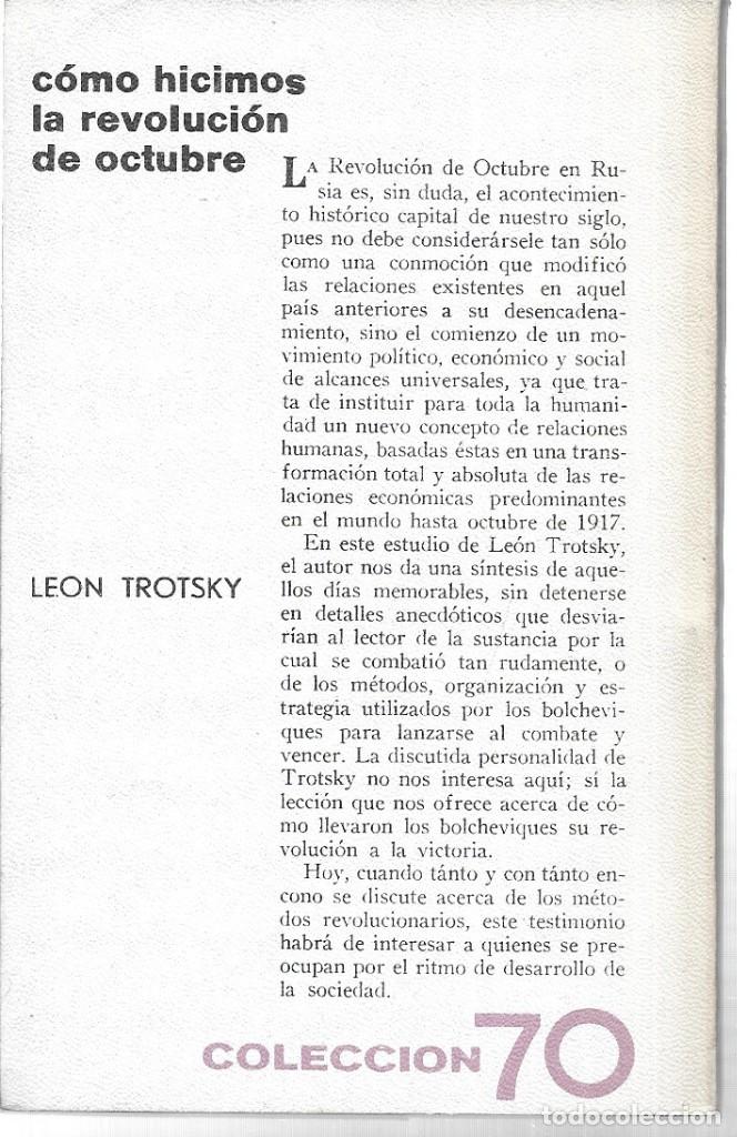 Libros de segunda mano: Le&oacute;n Trotsky . C&oacute;mo hicimos la revoluci&oacute;n de octubre - Foto 2
